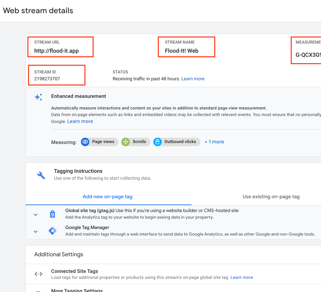 Adding a Data Stream in Google Analytics 4