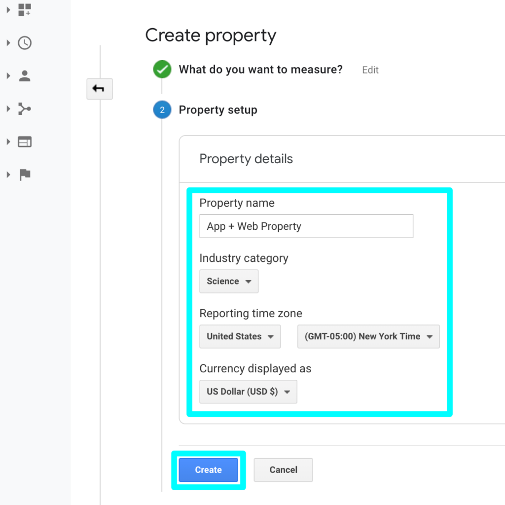 Create new GA4 Property - MVee Media Ltd. - SEO Marketing Agency - Award Winning