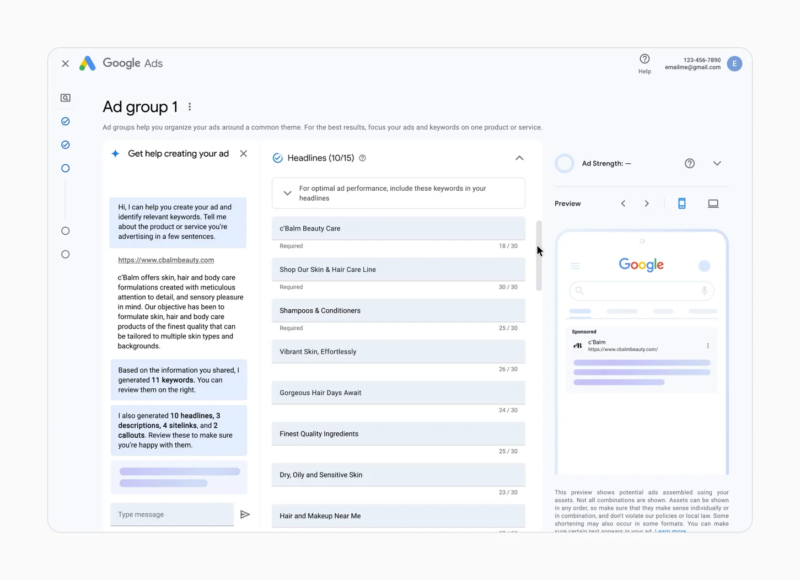 Google Ads Generative AI Experience - MVee Media - SEO and PPC London